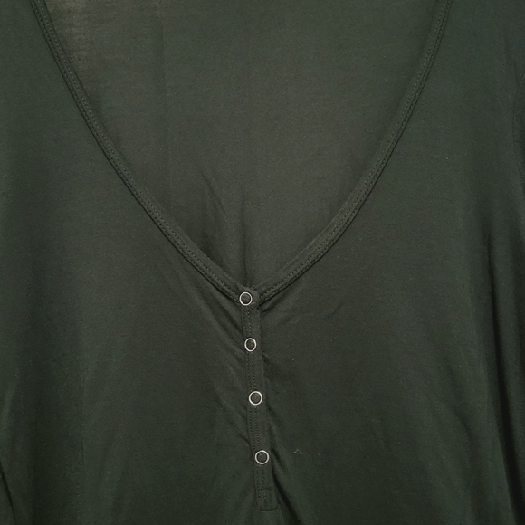 Truly Madly Deeply Deep V Henley Long Sleeve - Picture 5 of 5